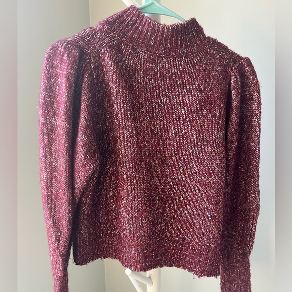 Rebecca Taylor Women’s Burgundy Knit Sweater Size M | Soft Wool Blend Pullover - Picture 4 of 6